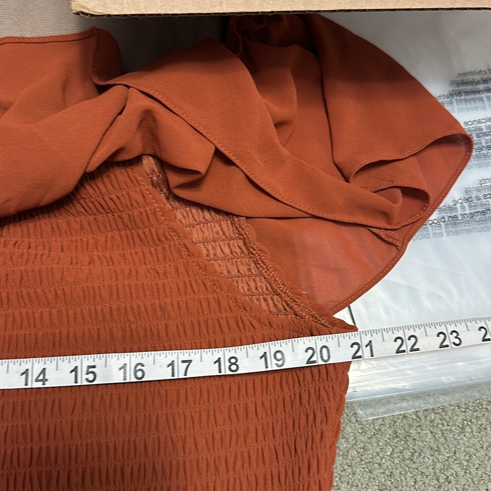 Baltic Born Amalfi Smocked Maxi Dress in Rust - Picture 10 of 12
